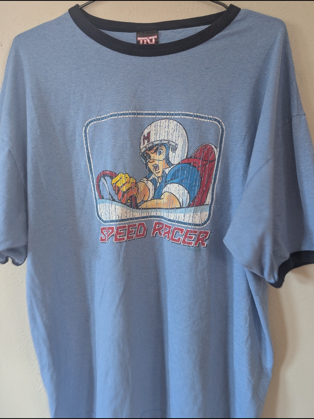 Trau & Loevner TNT Logo Tee in Light Blue and Black